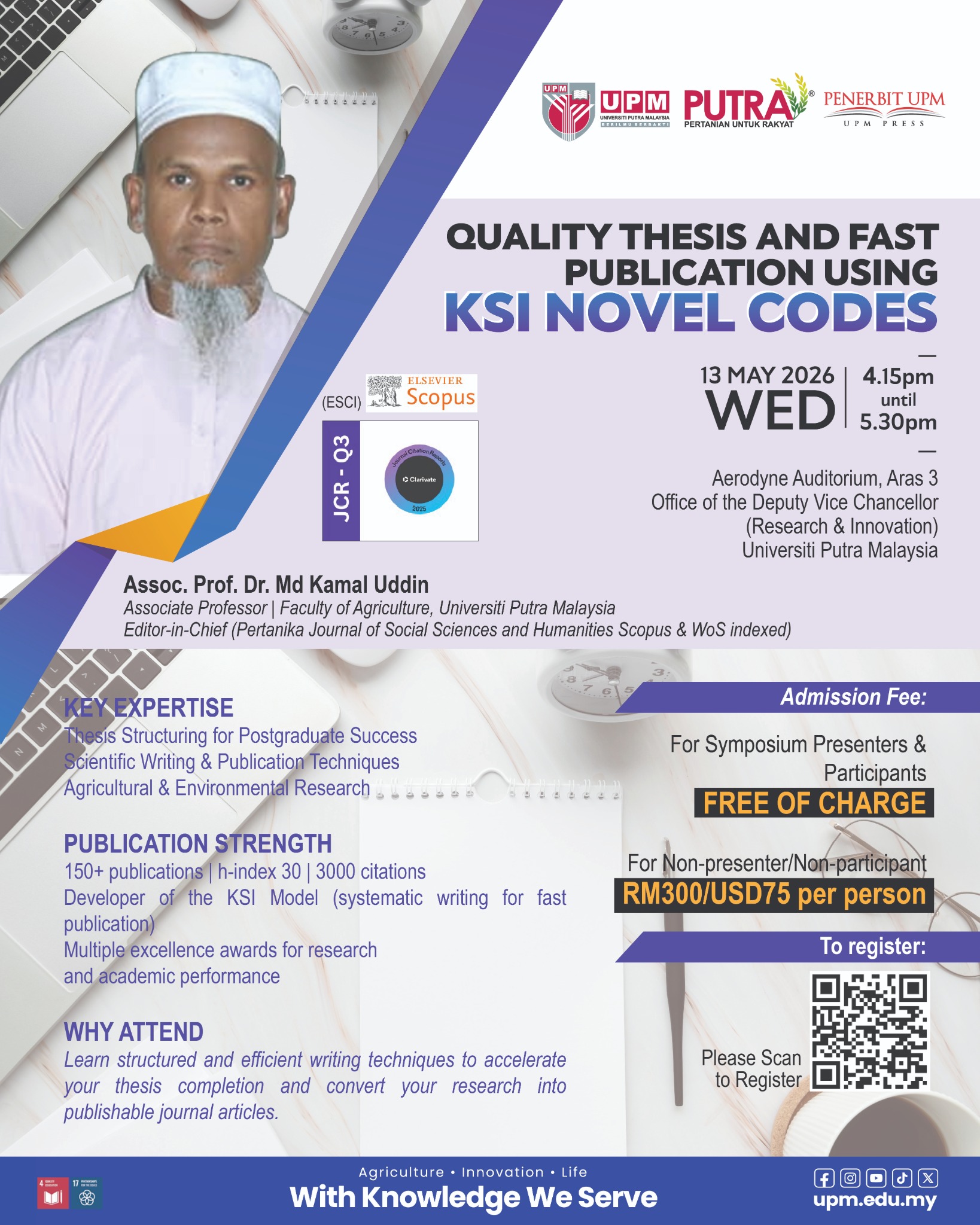 Session poster featuring Assoc. Prof. Dr. Md Kamal Uddin
